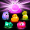 Woby Bath Toys for Toddlers 1-3 - No Hole Light Up Baby Bathtub Toys with Colorful Flashing LED Light (Funny Forest