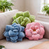 16" 3D Green Philosophy Co. Succulent Pillow Soft Decorative Flower Throw Pillow, Unique Olive Green Plush Flower