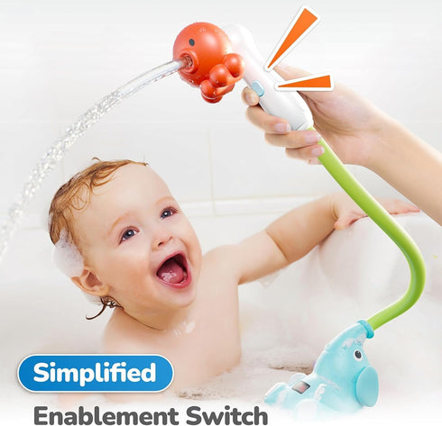 Rechargeable-V2 G-WACK Baby Bath Toys Shower Head Sprayer with Water Thermometer for New Borns, Toddlers and Kids |