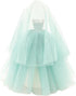 BARWA Light Blue Wedding Dress with Veil for 11.5 Inch Girl Doll, Evening Party Gown