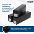 BCW QuickFold Card Boxes - Black, Magnetic Closure Storage Box for 850 to 1200 Cards