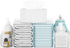 Jumyee Acrylic Diaper Caddy, Clear Detachable Diaper Storage Organizer for Baby Changing Table, Stacker Holder