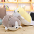 Levenkeness Corgi Dog Plush Pillow - Soft Cute Shiba Inu Akita Stuffed Animals Toy Gifts (Gray, 11.8 in)
