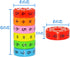 Montessori Learning Toys Math Game for Preschool, Educational Counting with Colorful Blocks