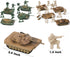 PROLOSO Playset 8 20 Military Army Take Apart Battle Tank Models and Tiny Toy Soldiers