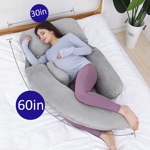 60in AS AWESLINGDetachable Maternity Pillow for Pregnant Women | Pregnancy Pillows for Sleeping | Extra Large Full Body