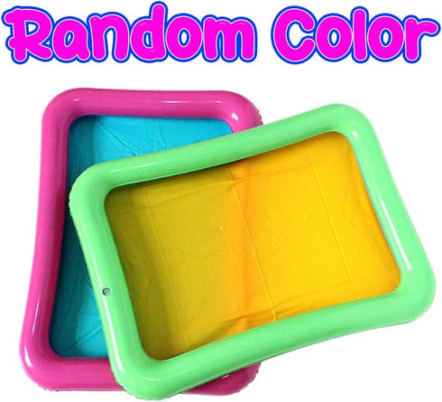 23x17) Topwon Inflatable Sand Tray for Kids - Portable Sand Box with Molds - Random Color (Random Color