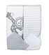 Set 2 2 Spasilk Bath Hooded Towels & Washcloths for Babies, Hooded Terry Bath Towels & Washcloths, Grey Lion