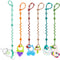 Toy Straps for Baby, 6pcs Adjustable Toy Holder for Stroller Accessories, Silicone Pacifier Clip, No Throw Travel Leash