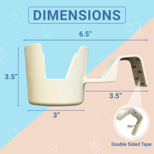 Cup Holder Compatible with IKEA Antilop High Chair, Accessory with Double Sided Tape for Kids