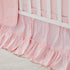 Brandream Crib Bed Skirt for Baby Girls Boys Blush Pink Boho Bohemian Solid Cotton Toddler Bedskirt Farmhouse Chic