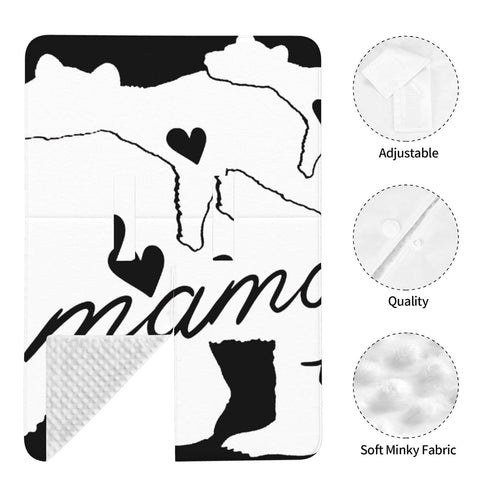 CQMZJHU Mama Bear Pattern Baby Car Seat, Rain Shelter, Multifunctional Nursing Cover for Newborns, Mother Care