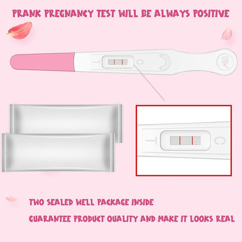 Fake Prank Joke Pregnancy Test, Always Positive - 2 Pack Pink for April Fool's Day