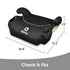 Diono Solana Lightweight Backless Booster Seat - Black, No Latch, Machine Washable