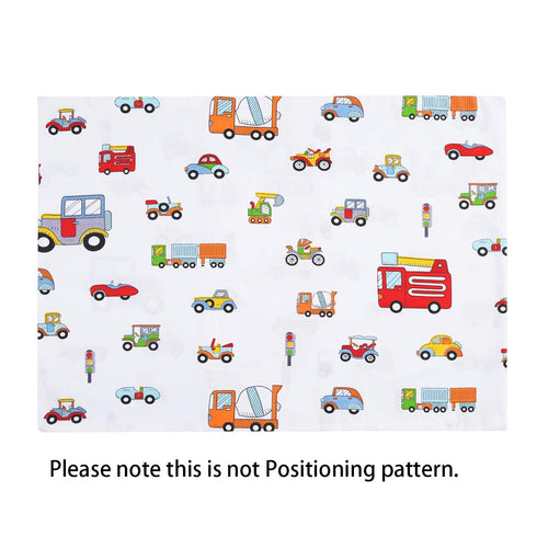 Kids Toddler Pillowcases 100% Cotton, 14x19, 2 Packs, Fits Kid Toddler Bedding Pillow 14x19, Construction Vehicle Cars