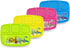 Toddler Plates With Dividers - Set of 4 Kids Dinner Plates, Brightly Colored Divided Tray, BPA Free, Fun Zoo Design