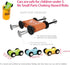 Wooden Car Ramp Race Track Toy - Toddler Car Playset with 4 Pack Replacement Cars for Kids