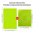 Extra Large Green Silicone Table Mat, Waterproof Protector for Crafts, Kids Dinner Placemat, Kitchen Pastry Rolling