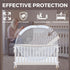 Wonder Space Elegant Baby Crib Net Tent - Minimalist Lace Design - Durable & Breathable Mesh to Keep Baby in & Stop