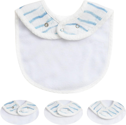 Konssy Muslin Baby Bibs 8 Pack Baby Bandana Drool Bibs Cotton for Unisex Boys Girls, 8 Solid Colors Set for Teething Drooling