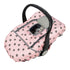 Carseat Cover for Girls, Winter Baby Car Seat Covers for Infant, Baby Carrier Cover Canopy with Window Zipper, Thick