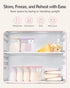 Jelly Ruru 7 8.5oz 250ml JellyRuru PCS Reusable Breast Milk Storage Bags, Standard Silicone Breastmilk Freezer Storage