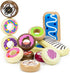 Dozen 13 Baker's Wooden Donuts, Assorted Colorful Wood Eats! Pastries by Imagination Generation