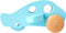 Hape Little Plane Kid's Wooden Toy Vehicle, Blue and Beige, L: 4.9, W: 2.6, H: 3.8 inch