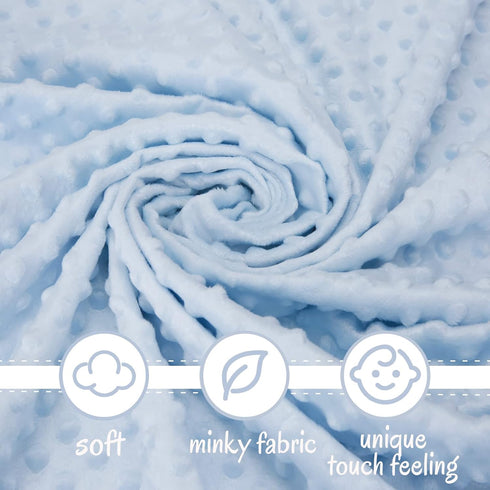 Pro Goleem Teddy Bear Lovey Baby Security Blanket, Unisex Soft Lovie Baby Gifts for Newborn Toddler, Blue 16 Inch