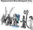 Mattel Replacement Part for Imaginext Playset - HGX97 ~ Blue Backpack for DC Superfriends Figures with Light Up