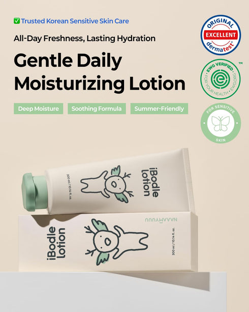 10.14 Oz Korean Moisturizing Baby Lotion Ceramide & Centella for Skin Barrier Care | pH-Balanced, Lightweight Texture