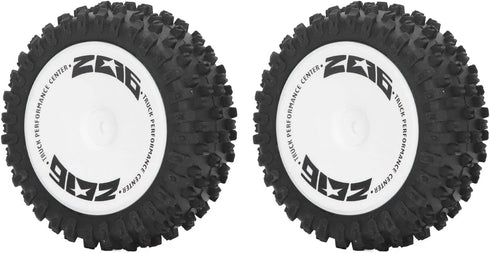Alomejor 2Pcs Rubber RC Car Rear Tires Set for 124007 Remote Control Car