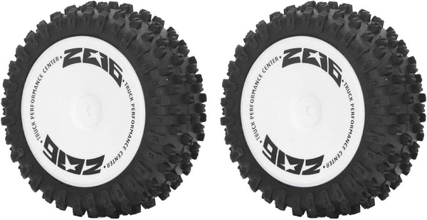 Alomejor 2Pcs Rubber RC Car Rear Tires Set for 124007 Remote Control Car