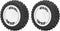 Alomejor 2Pcs Rubber RC Car Rear Tires Set for 124007 Remote Control Car