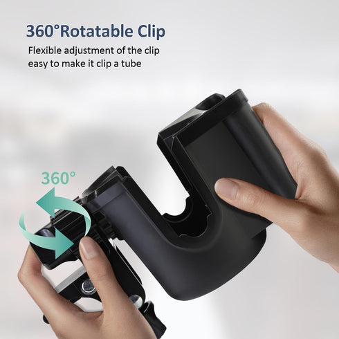 360Rotatable Universal Stroller Cup Holder with Phone Holder, Bottle Holder with Strong Clip, Accessories for Stroller