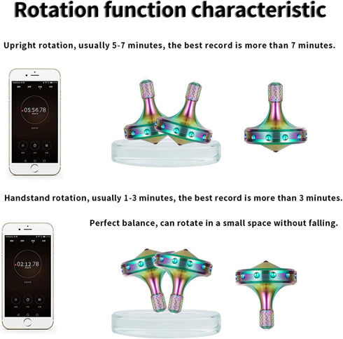 5-10 (3PCS Precision Metal Spinning Top, High Performance Stainless Steel Spinning Tops Stress Relief Toys for Adults
