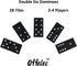 Wooden Double Six Dominoes Set, Classic 28 Pieces Board Game for Kids, Ideal for 2-4 Players