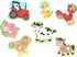 7Pieces Wooden Puzzles Farm Chunky Baby Puzzles Peg Board, Full-Color Pictures for Preschool Educational Jigsaw