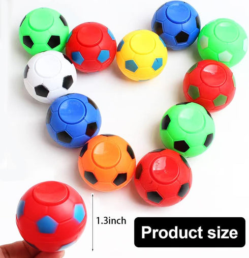 ZJDL 32 PCS Mini Fidget Spinners Soccer Ball Toys for Kids, Soccer Party Favors Goodie Bag Stuffers, Rotatable Soccer