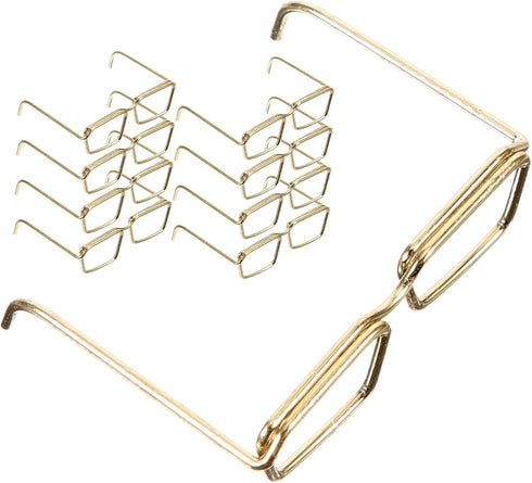10 Pcs Classic Round Glasses Frame for Dolls, Steel Golden Metal Doll Toy Accessories