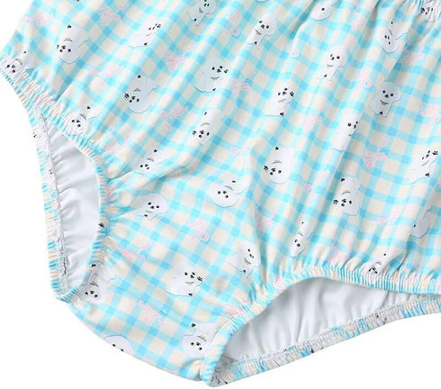 Landofgenie Diaper Cover for Adults Cute Puppy Printed Reusable Washable Elasticated Waistband Adult Diaper Cover Blue