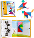 Travel Tangram Puzzle - Coogam Magnetic Pattern Block Book for Road Trip Game, IQ Educational Toy Gift