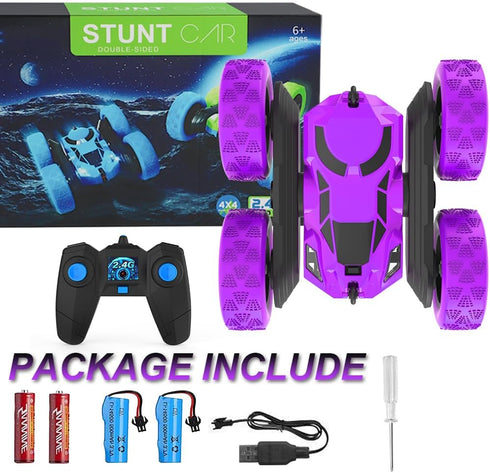360 4WD 2.4GHz 6 7 8 9 10 11 12, Hamdol Remote Control Car for Kids, Spinning RC Stunt Car with Lights, Electric