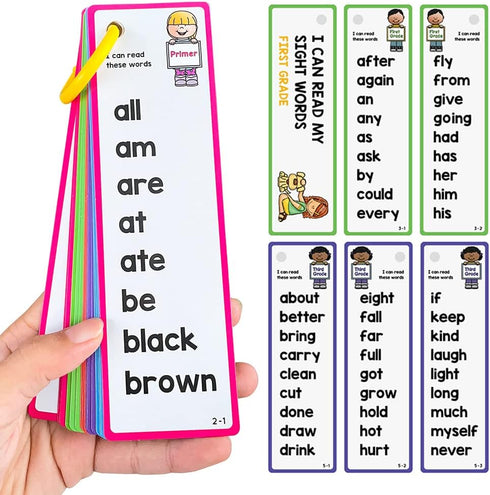 220 Sight Words Flashcards, High Frequency Words for Beginning Reading, Kindergarten to 1st Grade