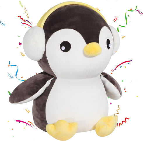 15.7" Cute Big Penguin Plush, Soft Hugging Pillow, Large Stuffed Animal Gift for Girls and Boys