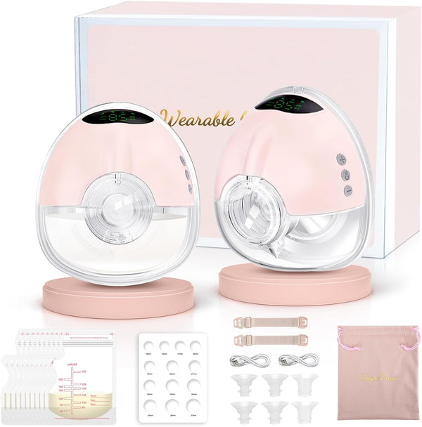 Hands Free Breast Pump, Wearable Breastfeeding Pump with 4 Mode & 9