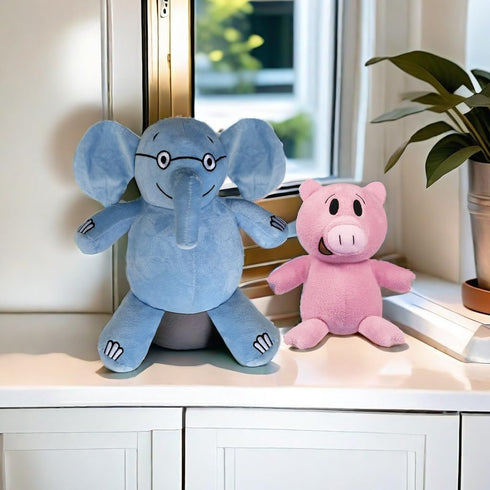 Generic (2PC) New Blue Elephant and Pink Pig Plush Toys,for Boys and Girls Animal Toys,Christmas Valentine's Day Room