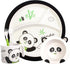 Bamboo Toddler Dinnerware Set, 5Pcs Baby Plates and Bowls, Christmas Kids Dishes Set with Plate, Bowl, Cup, Fork, and