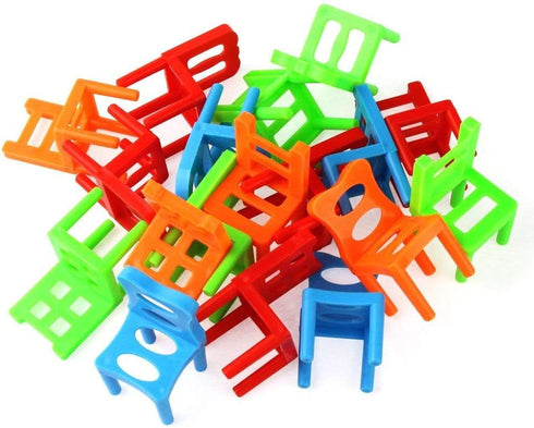 Jenilily Stacking Chairs Game, Family Board Balancing Toys for Kids (18 Chairs Toys Set)