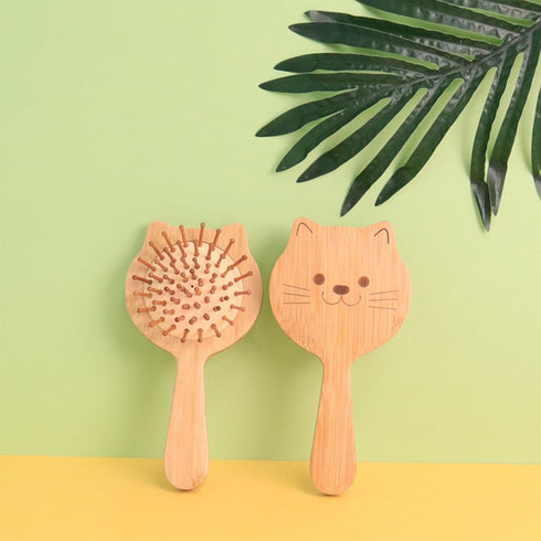 Yuly Set Baby Hair Brush Bamboo Hair Comb Toddler Bathing Head Brush Head Massager Brush Kids Hair Grooming Comb Baby